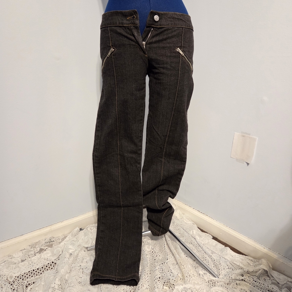 Vintage Black Low Rise Pintuck Jeans Size S